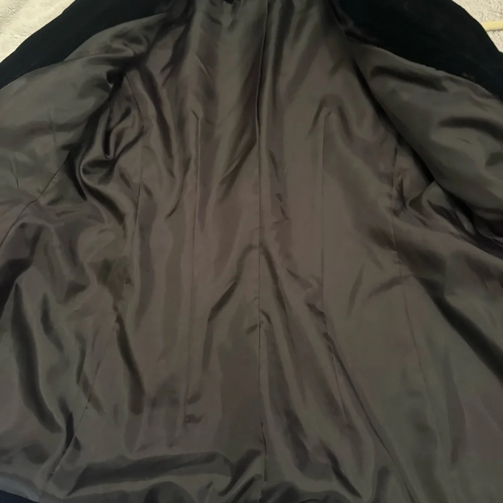 Tape‎ Measure Black Velvet Blazer Jacket Womens Size 10 3 Button Tailored